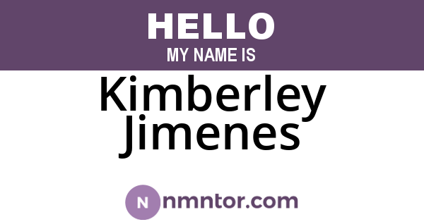 Kimberley Jimenes