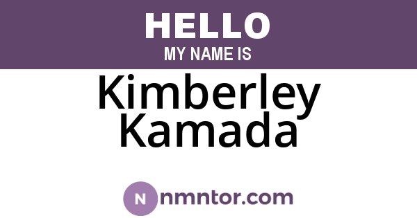 Kimberley Kamada