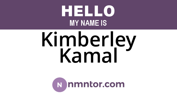 Kimberley Kamal