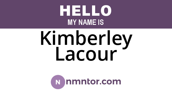 Kimberley Lacour