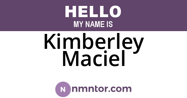 Kimberley Maciel