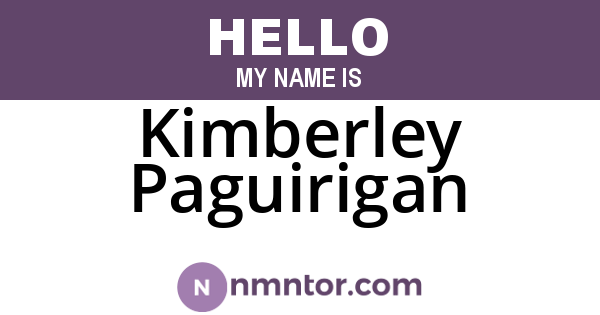 Kimberley Paguirigan