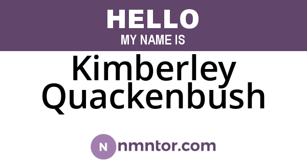 Kimberley Quackenbush