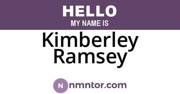 Kimberley Ramsey