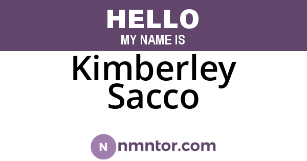 Kimberley Sacco