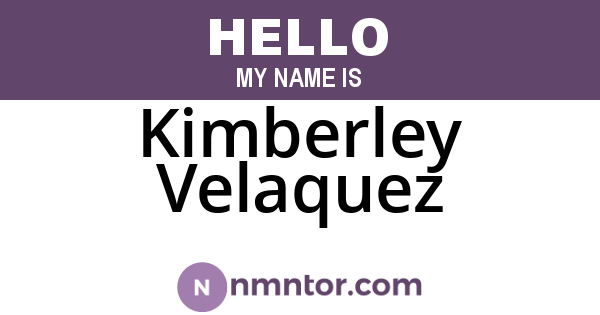 Kimberley Velaquez