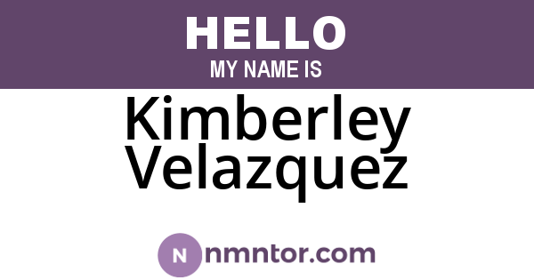 Kimberley Velazquez