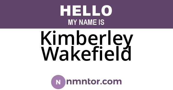Kimberley Wakefield