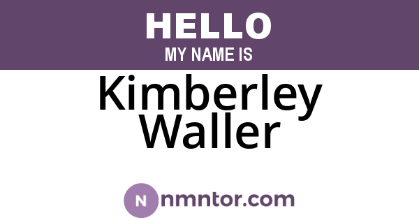 Kimberley Waller