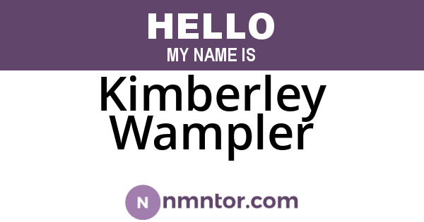 Kimberley Wampler