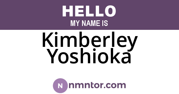 Kimberley Yoshioka