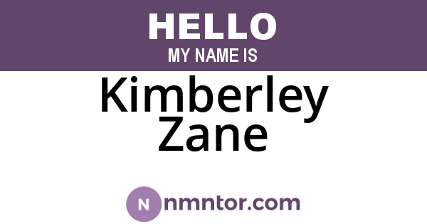 Kimberley Zane