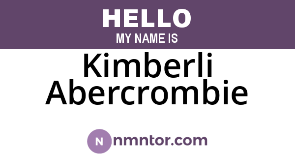 Kimberli Abercrombie
