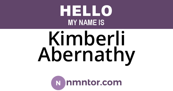 Kimberli Abernathy