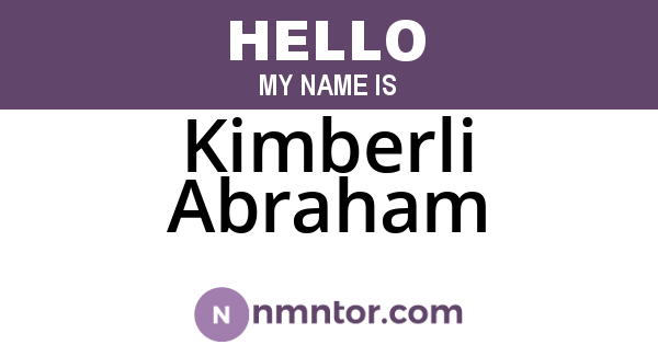 Kimberli Abraham