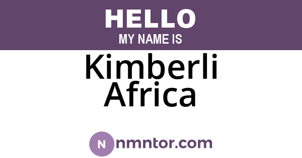 Kimberli Africa