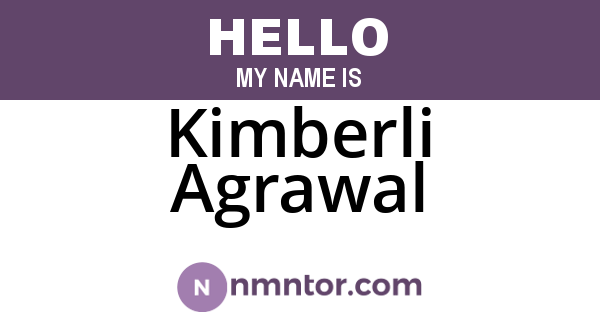 Kimberli Agrawal