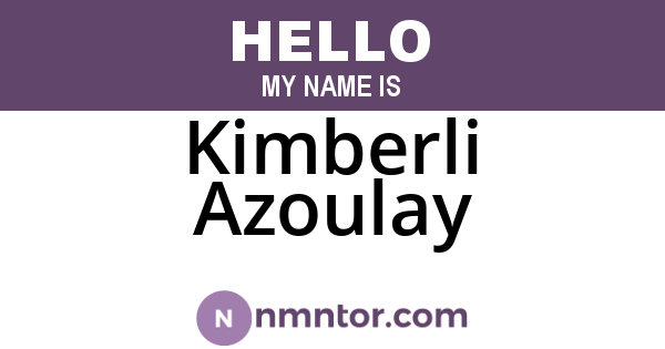 Kimberli Azoulay