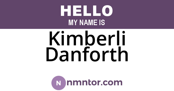 Kimberli Danforth