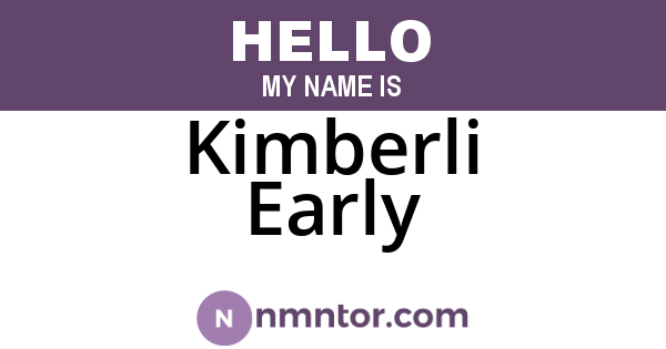Kimberli Early