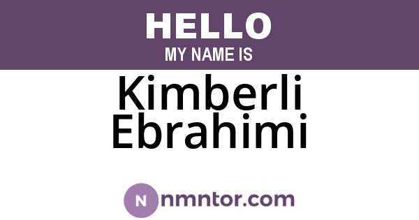 Kimberli Ebrahimi