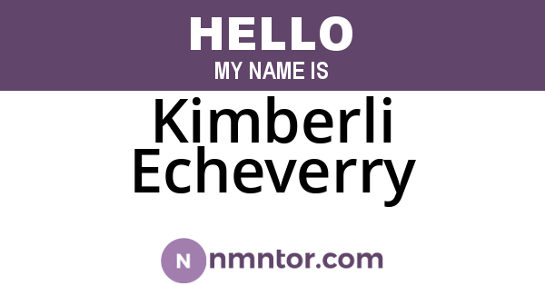 Kimberli Echeverry