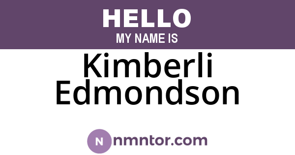 Kimberli Edmondson