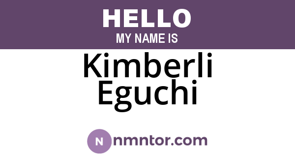 Kimberli Eguchi