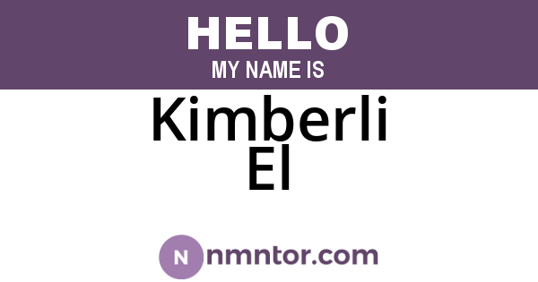 Kimberli El