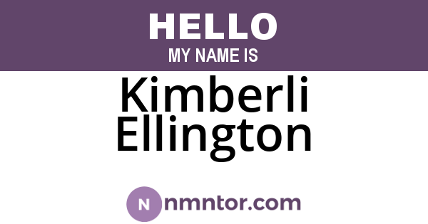 Kimberli Ellington