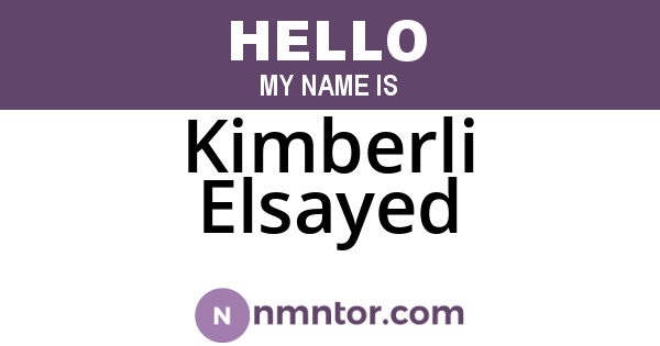 Kimberli Elsayed