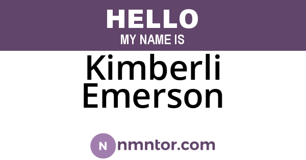 Kimberli Emerson