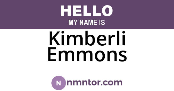 Kimberli Emmons