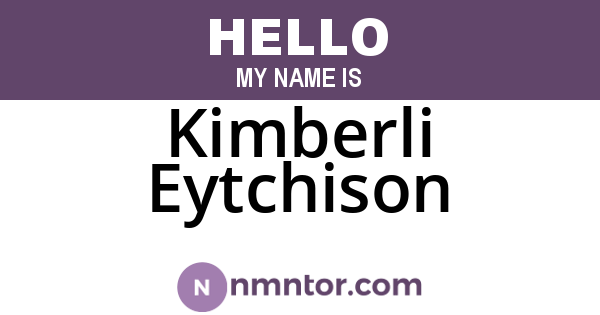 Kimberli Eytchison