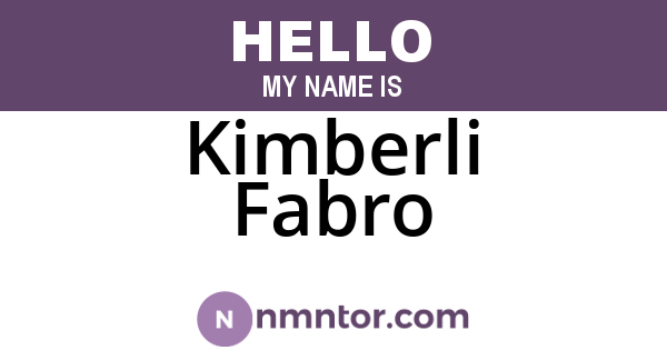Kimberli Fabro