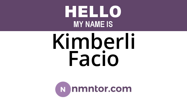 Kimberli Facio