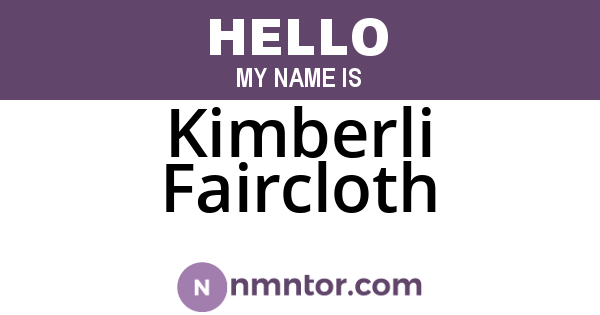 Kimberli Faircloth