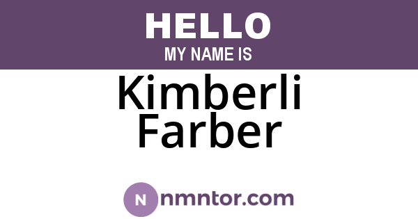 Kimberli Farber