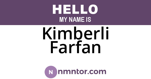 Kimberli Farfan