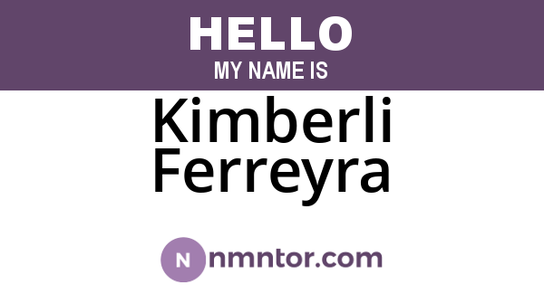 Kimberli Ferreyra