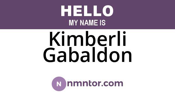 Kimberli Gabaldon