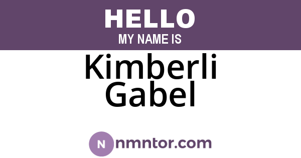 Kimberli Gabel