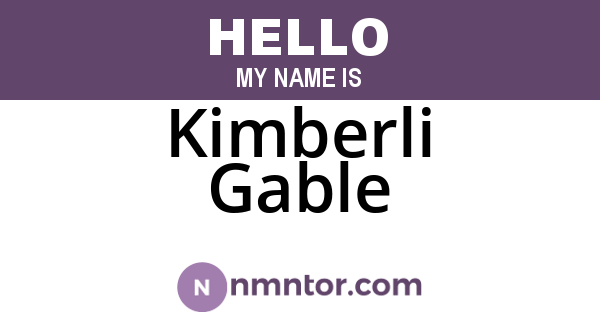 Kimberli Gable