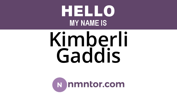 Kimberli Gaddis