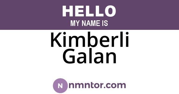 Kimberli Galan
