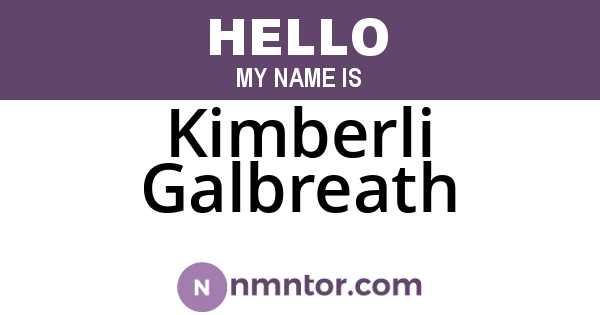 Kimberli Galbreath