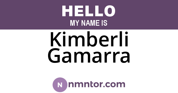 Kimberli Gamarra