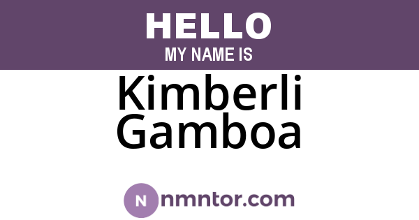 Kimberli Gamboa