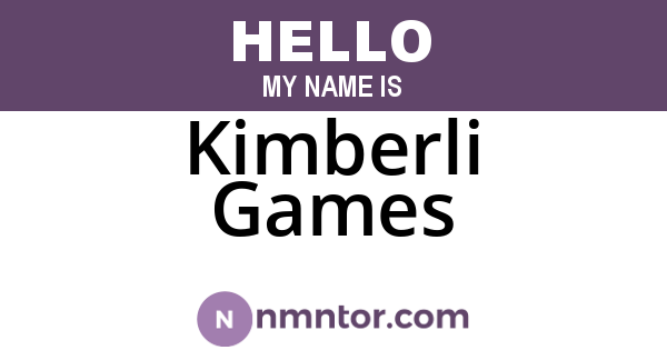 Kimberli Games
