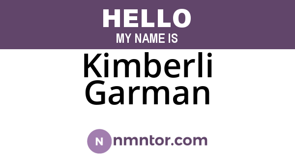 Kimberli Garman